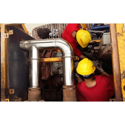 徐工XTC80雙輪銑，祥希液壓現(xiàn)場服務(wù)記錄